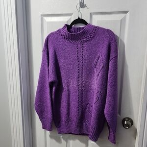 Elegant Purple Y2K Vintage Womens Sweater Size Medium